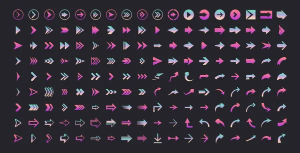 Arrow and cursor icons — Stock Vector