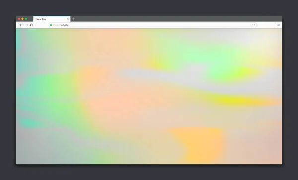 Modern web browser window interface design. Web window isolated screen mockup. Internet empty page concept. Vector illustration template — Stock Vector