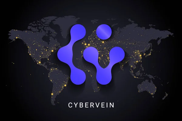 Cybervein Kryptowährung Digitales Zahlungssystem Blockchain Konzept Kryptowährung Isoliert Auf Der — Stockvektor