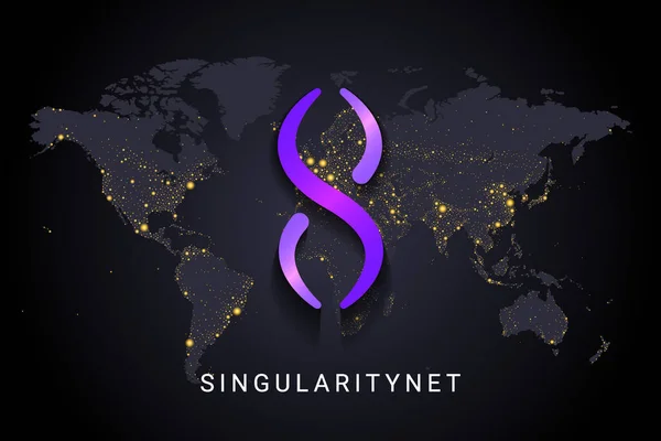 Singularitynet Crypto Currency Digital Payment System Blockchain Concept Criptovaluta Isolato — Vettoriale Stock