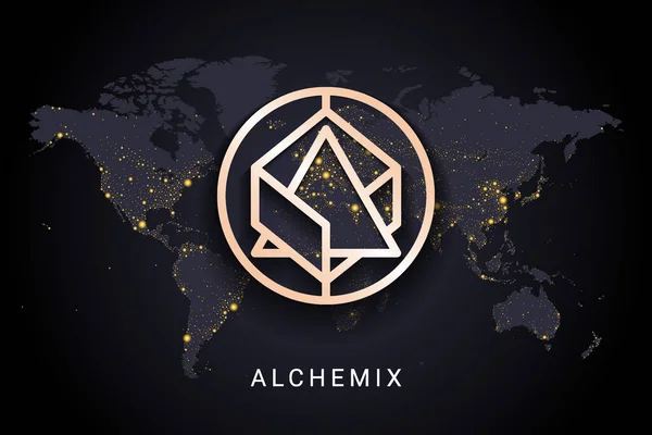 Alchemix Kryptowährung Digitales Zahlungssystem Blockchain Konzept Kryptowährung Isoliert Auf Der — Stockvektor