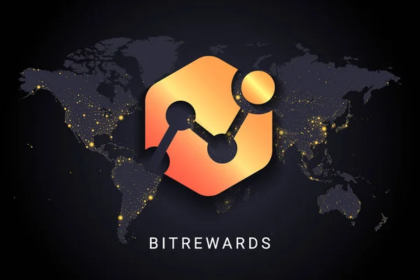 Bitrewards Kryptowährung Digitales Zahlungssystem Blockchain Konzept Kryptowährung Isoliert Auf Der — Stockvektor