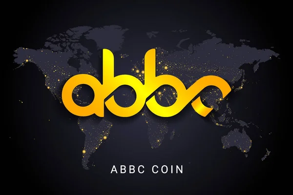 Abbc Moeda Criptomoeda Sistema Pagamento Digital Conceito Blockchain Criptomoeda Isolada — Vetor de Stock