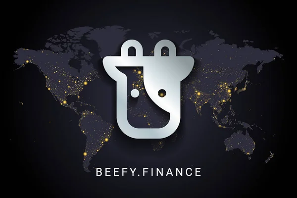 Beefy Finance Kryptowährung Digitales Zahlungssystem Blockchain Konzept Kryptowährung Isoliert Auf — Stockvektor
