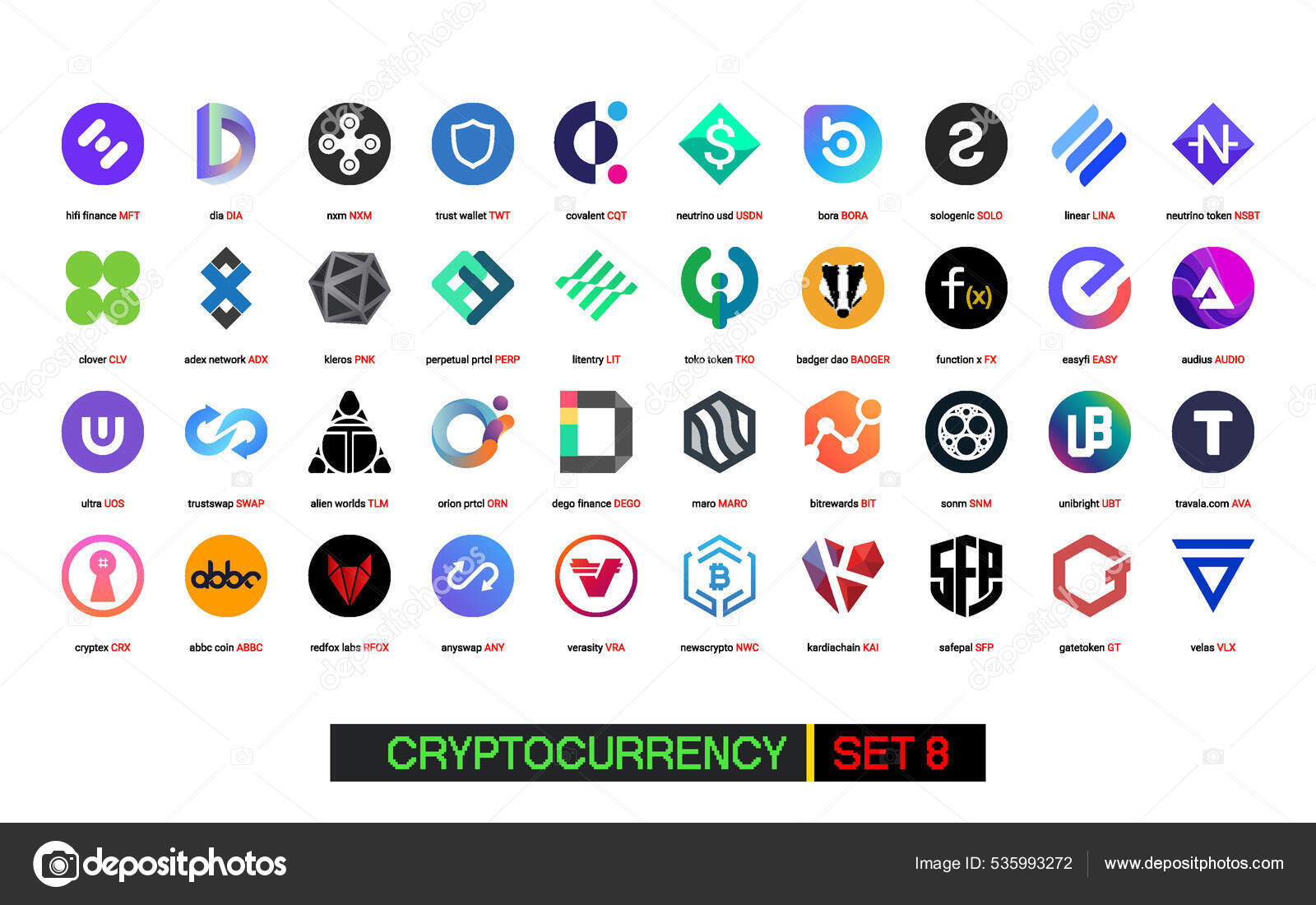 Crypto currency coins digital payment system blockchain concept. Stock  Vector by ©karnoff 535993272