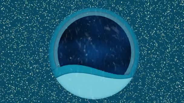 Nový Rok Slavnostní Novoroční Animace Flitry Skladbě Jsou Domy Vánoční — Stock video