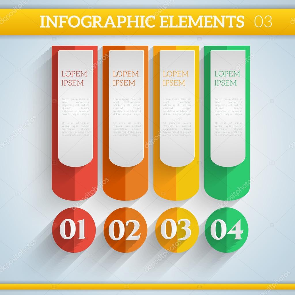 Infographic elements in flat colors.