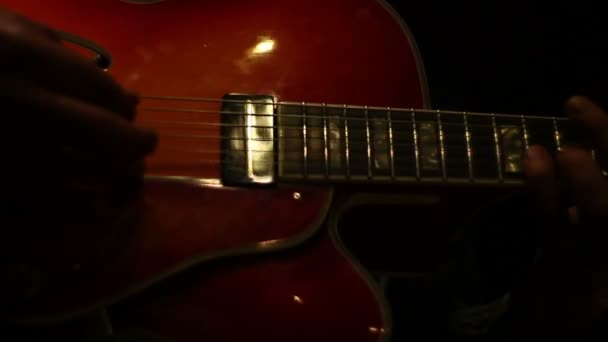 Guitarra jazz — Vídeo de Stock