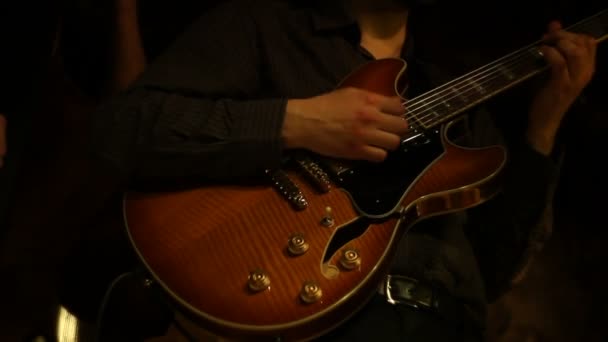 Guitarra Jazz — Vídeo de stock