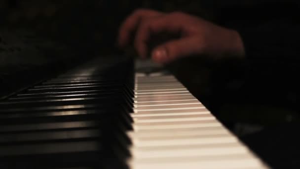 Piyano siyah ve beyaz — Stok video