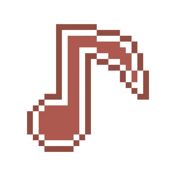 Pixel Art Biscuit Pain Épice Une Note Décoré Glaçage Sucre — Image vectorielle