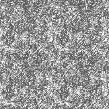 Karanlık, kaba, pürüzsüz bir geçmişi var. Rastgele, kaotik gri kapaklar beyaz baskı üzerine kurulur. Tekstil, yüzey ve grafik tasarımı için soyut vektör deseni.