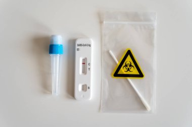 Material for covid test in a biological bag