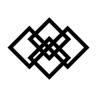 Beyaz üzerinde basit soyut şekil