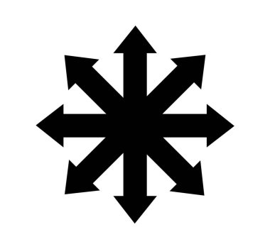 Beyaz arkaplanda ok simgesi