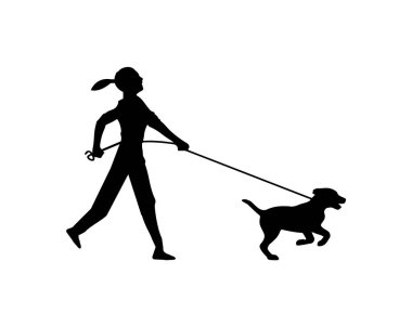 köpek ile çalışan kız
