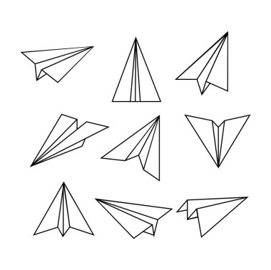 beyaz üzerine kağıt uçak tasarımları
