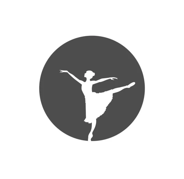 白のバレエダンサー — ストックベクタ