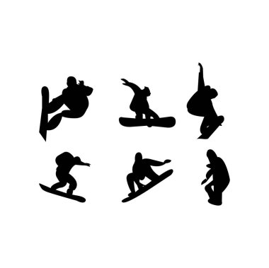 snowboard tricks on white