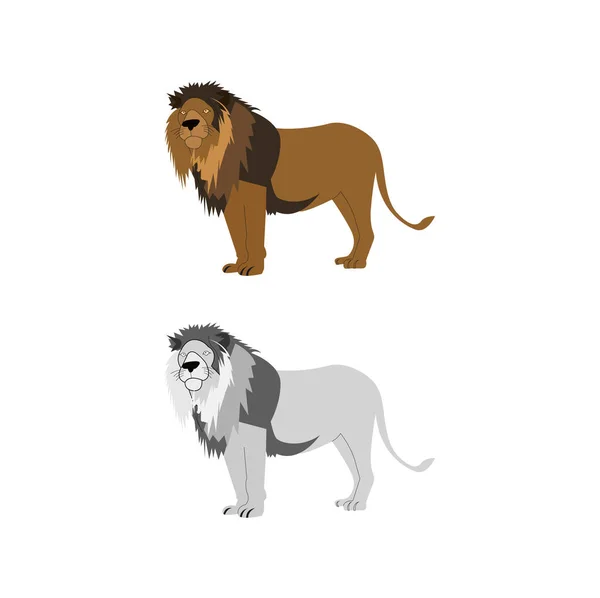 Африканский Белый Лев — стоковый вектор