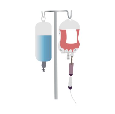 blood packet bag isolated on white background