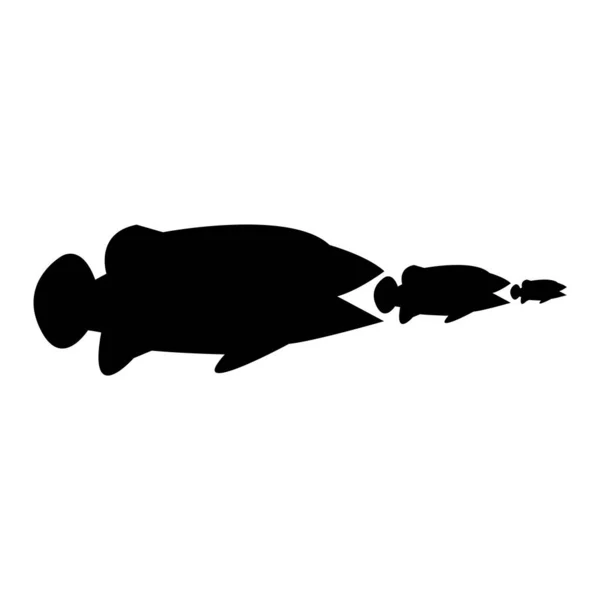 Gros Poissons Mangeant Des Petits Poissons — Image vectorielle