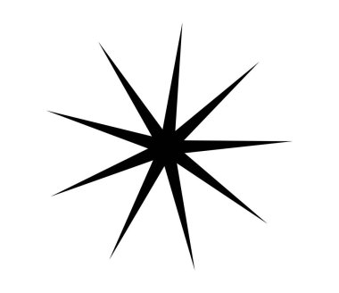 beyaz siyah kıvılcım simgesi