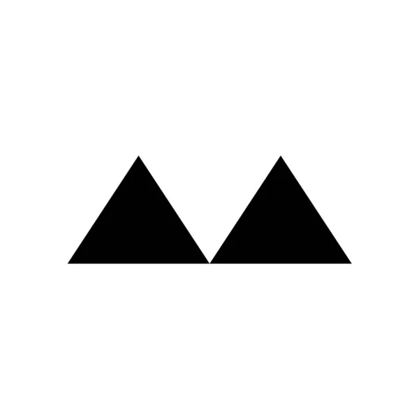 Two Mountains Letter White — Vetor de Stock