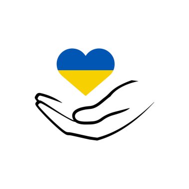 Ukrayna 'nın kalbini tutan el.