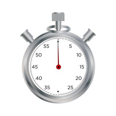 Beyazda izole edilmiş saati durdur