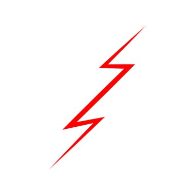 Gök gürültüsü şimşek simgesi beyaz üzerine izole