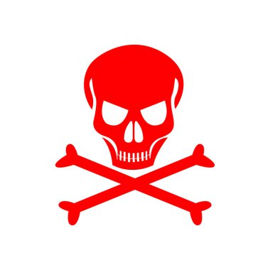 kızgın kafatası ve kemik simgesi