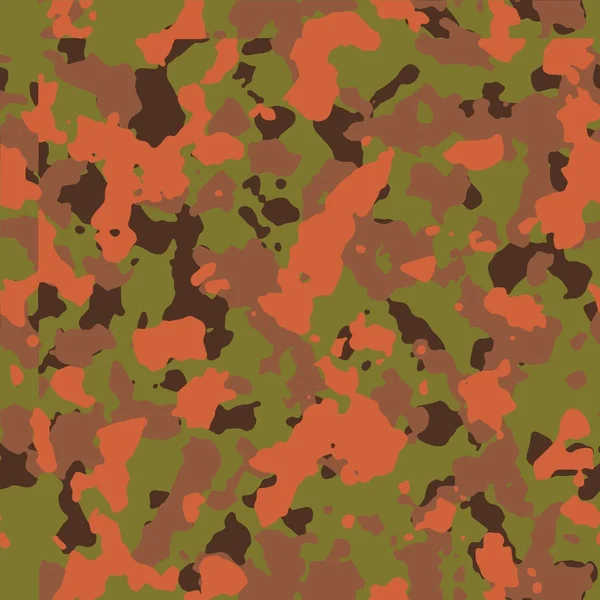 Orange woodland seamless camo — Stock Photo, Image