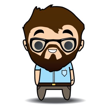 küçük programcı karakter simgesi