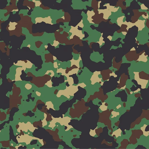 Modèle classique de camouflage vectoriel sans couture des bois — Image vectorielle