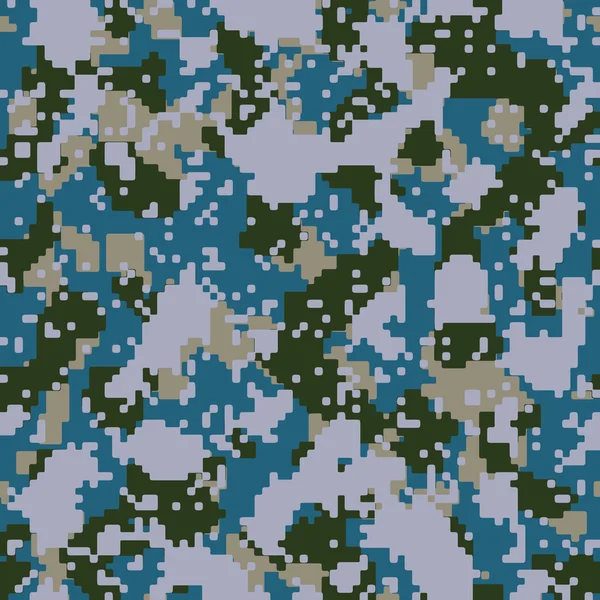 ベクトル デジタル青い海軍迷彩 — ストックベクタ