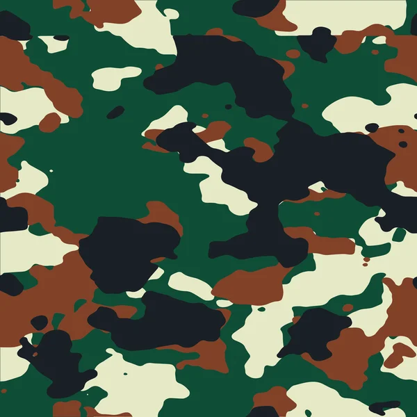 Woodland motif de camouflage vectoriel sans couture — Image vectorielle