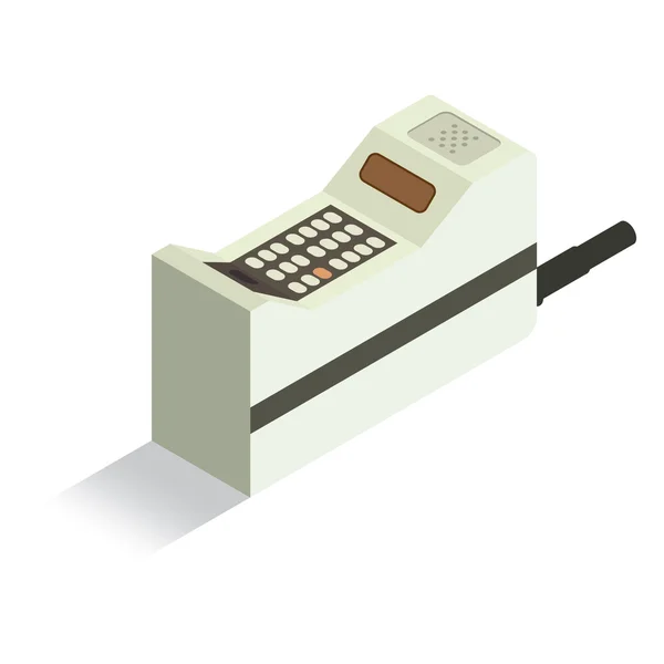 Винтажный изометрический вектор сотового телефона — стоковый вектор