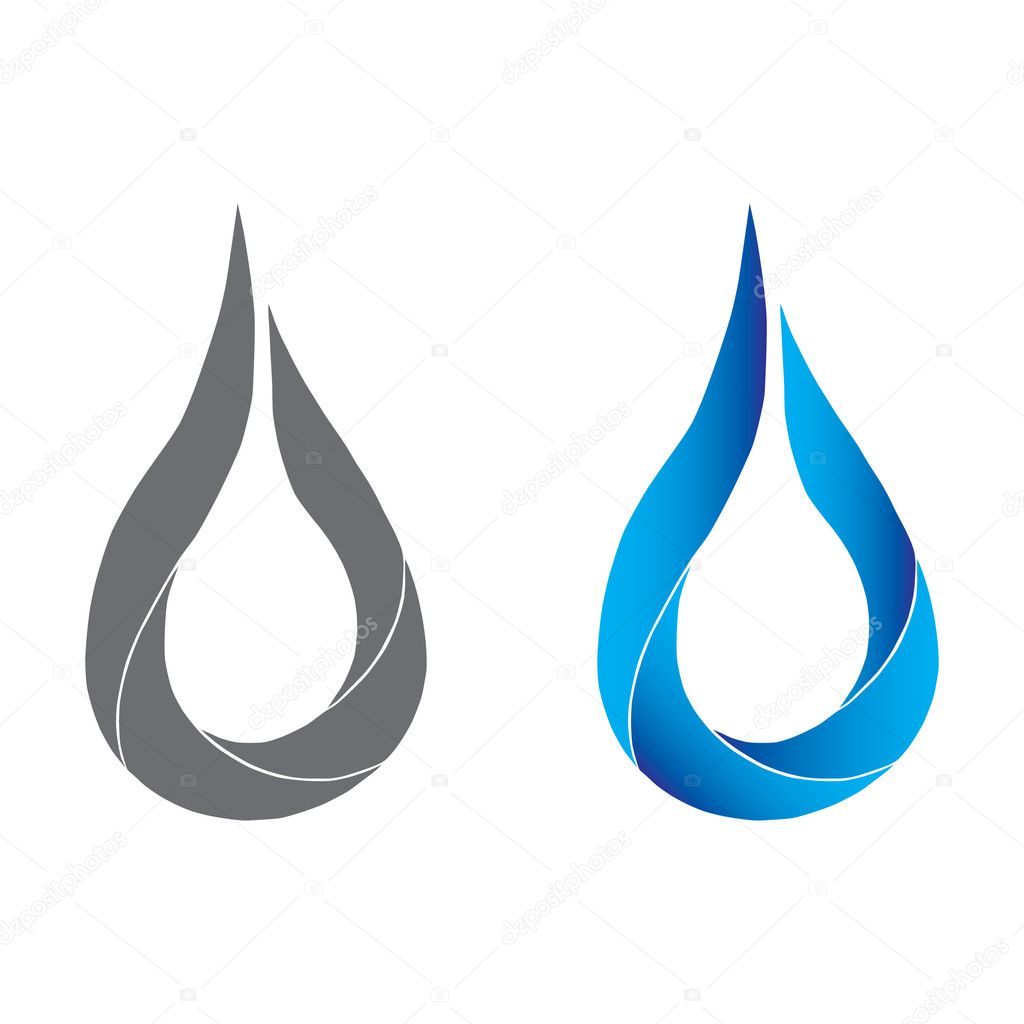 Abstract water drop icon
