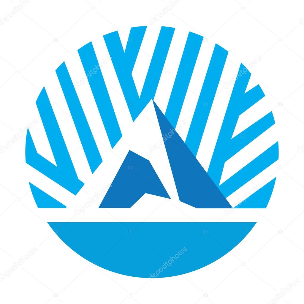 Abstract ice peak icon