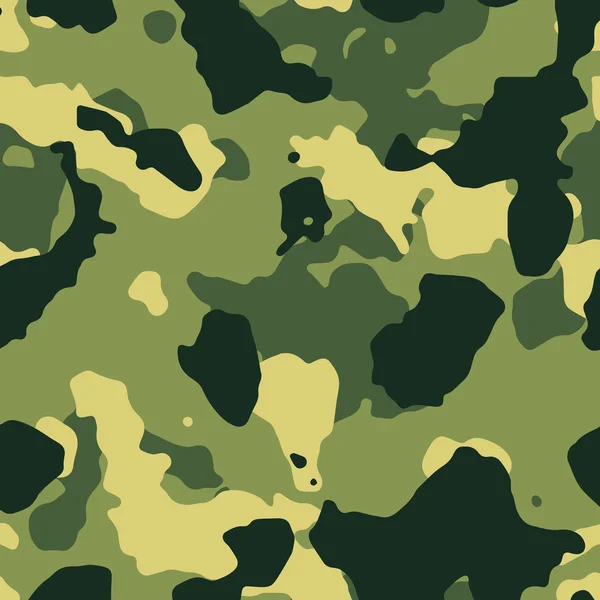 Camuflagem militar verde vetor padrão sem costura — Vetor de Stock