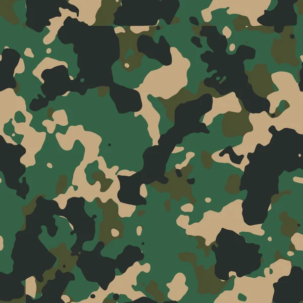Vecteur de motif camouflage sans couture Woodland — Image vectorielle