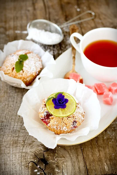 Čerstvé domácí brusinkovou muffins — Stock fotografie