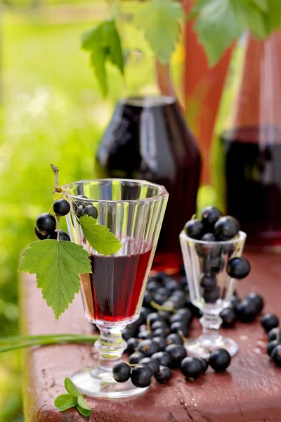 Dricka av svarta vinbär — Stockfoto
