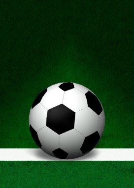 Futbol yeşil alan arka plan üzerinde metin devamı için boşluk bırakın