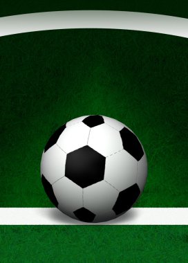 Futbol yeşil alan arka plan üzerinde metin devamı için boşluk bırakın