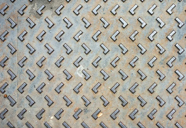 Rustic grunge manhole cover texture — Stock Photo, Image