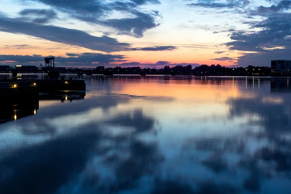 Noerresundby skyline from Aalborg — Stock Photo, Image