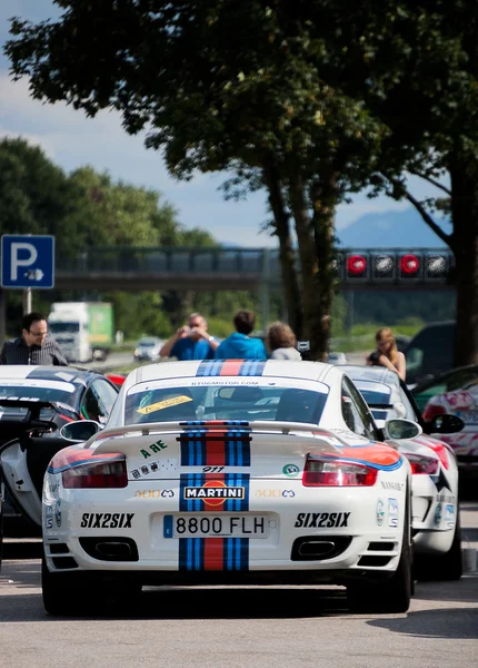 Zes tot zes race porsche — Stockfoto