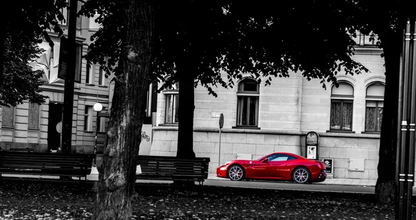 Ferrari 599 GTB sportiva rossa Fotografia Stock